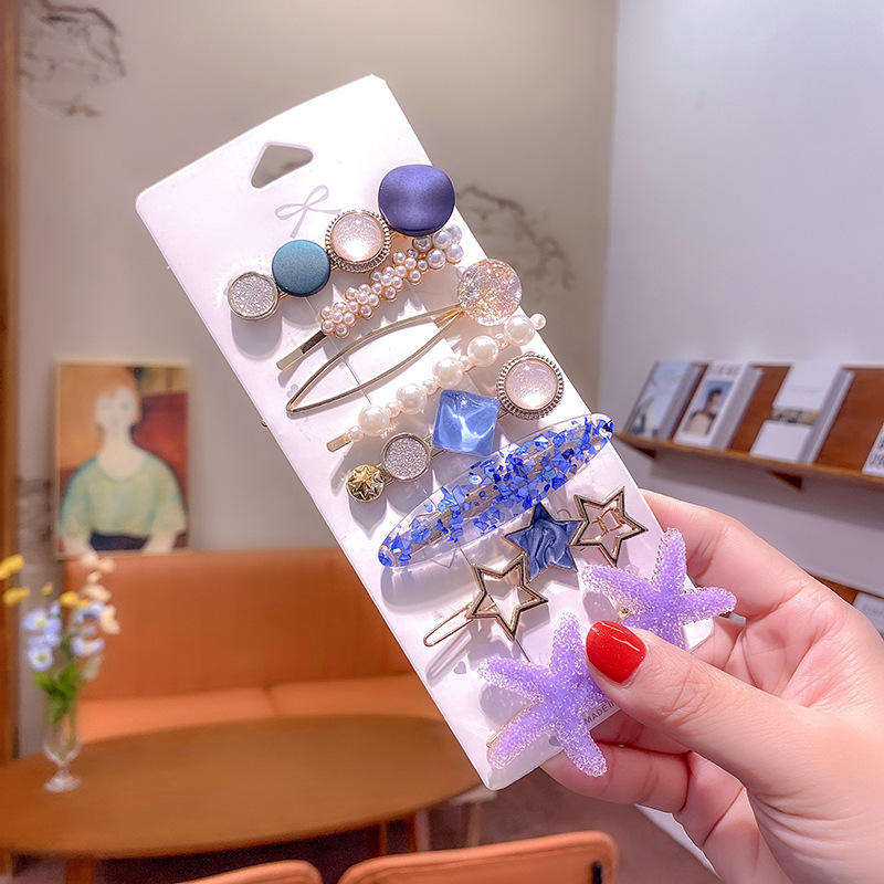 Wholesale Korean Style Pearl Rhinestone Metal Hair Clip