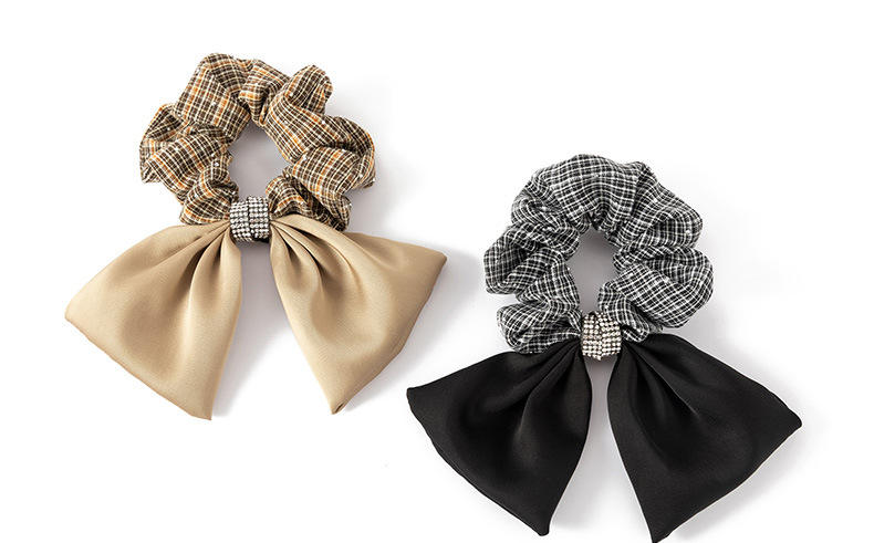 Korean Fashion Head Rope Plain Color Plaid Bowknot Hair Scrunchies