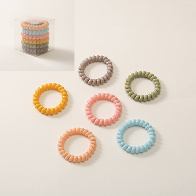 Muliti Color Phone Cord Hair Ties Wholesale Hair Coil Bands