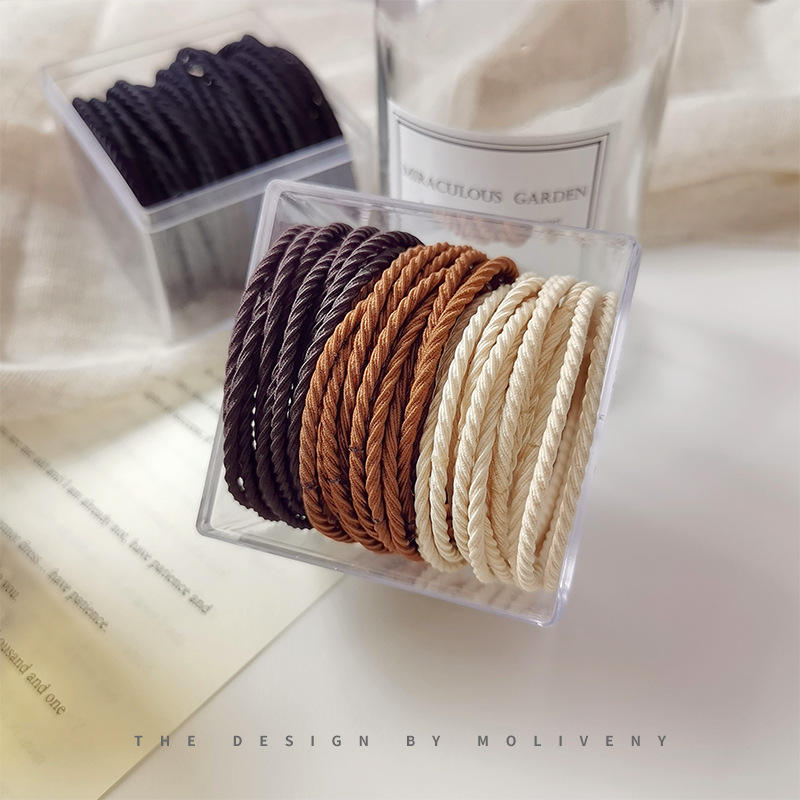 50Pcs/Set High Quality Elastic Hair Ties Hair Bands