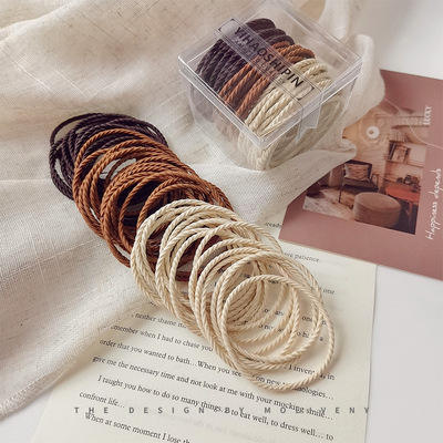 50Pcs/Set High Quality Elastic Hair Ties Hair Bands