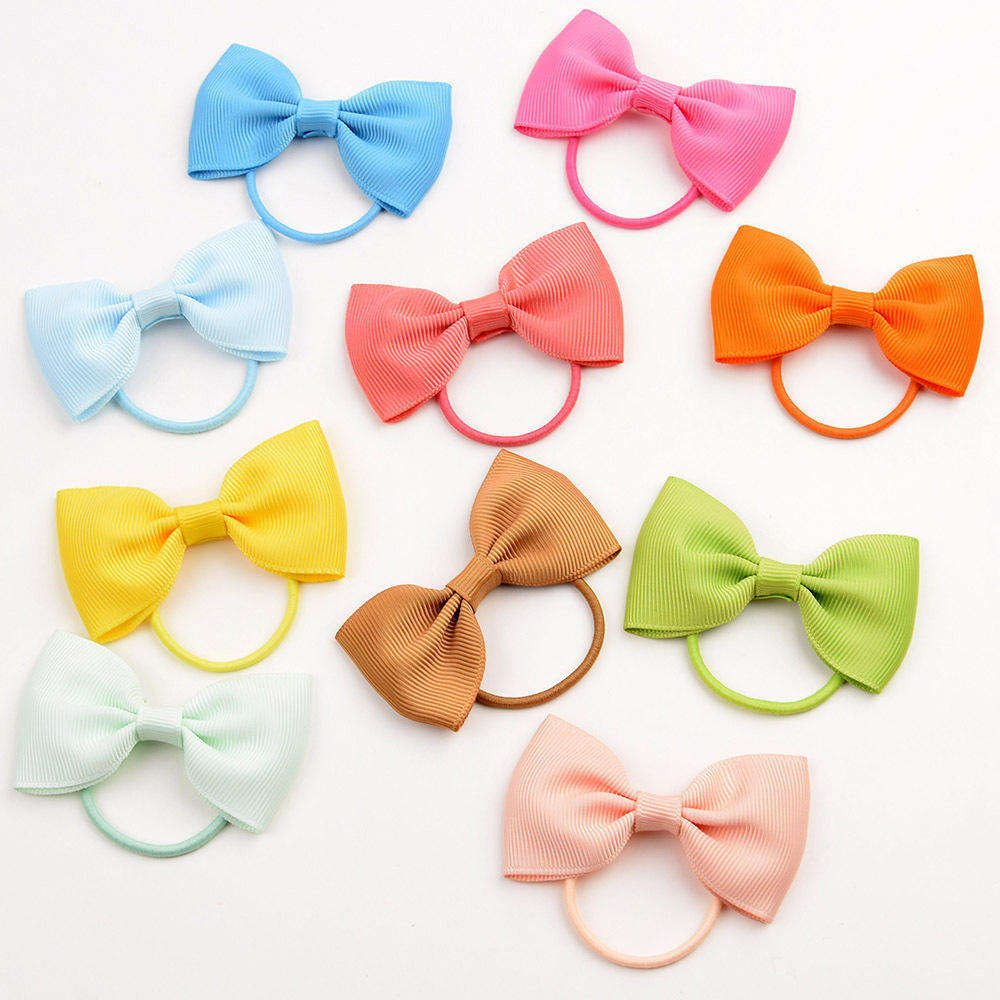 High Quality 2.75 Inch Headwear Solid Color Grosgrain Ribbon Bows