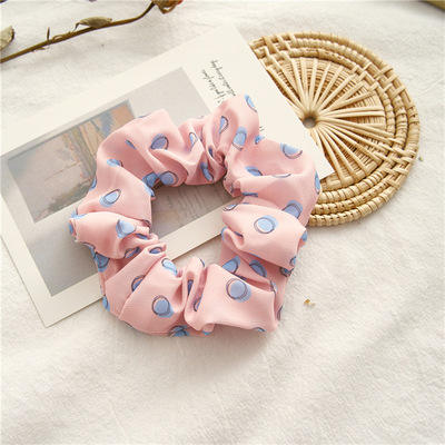 Good Quality  Pink Scrunchies 9 cm Personalized Design Hair Scrunchies