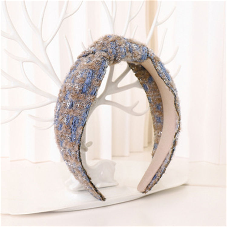 Korean Tie Silk Print Bandana Girl Accessory Pearl Elastic Hair Band