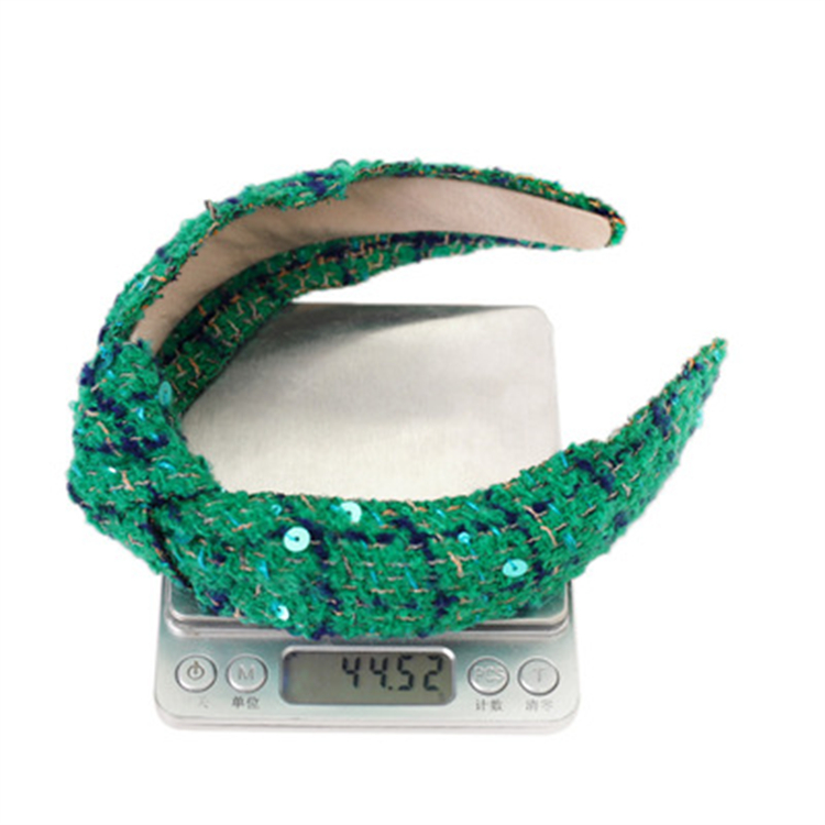 Korean Tie Silk Print Bandana Girl Accessory Pearl Elastic Hair Band
