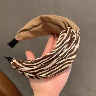 Female Zebra Print Hair Accessories Fashion Simple Wide Hairband