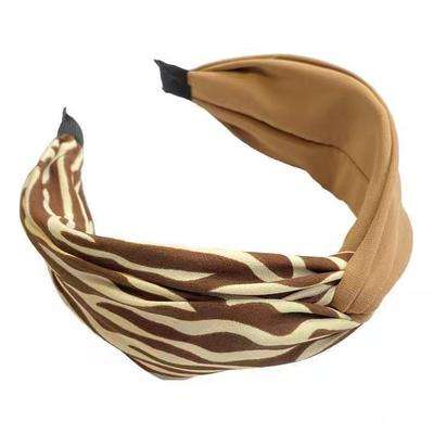Female Zebra Print Hair Accessories Fashion Simple Wide Hairband