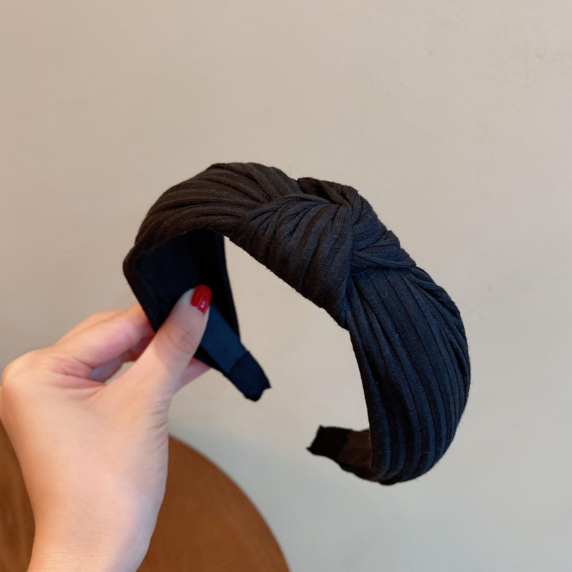 Trendy Korean Elegant Women Knotted Headbands Satin Bath Spa hair bands