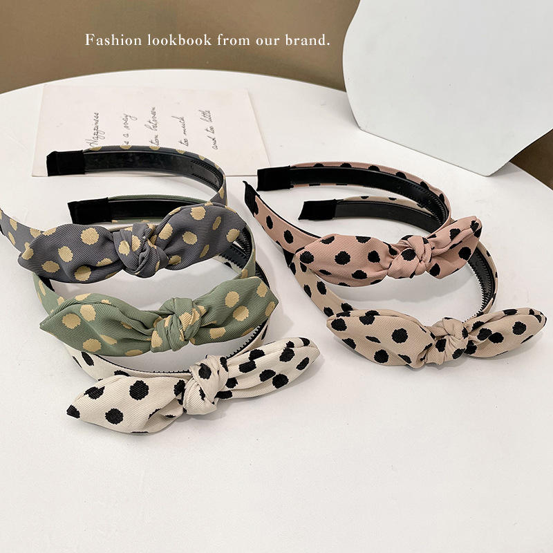 New Desgin High Quality Headband Multiple Choice Polka Dot Squares Letters Figures Alphabet Hairband
