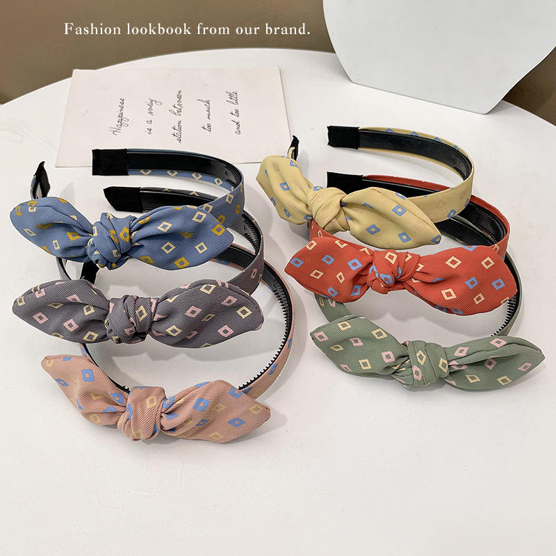 New Desgin High Quality Headband Multiple Choice Polka Dot Squares Letters Figures Alphabet Hairband