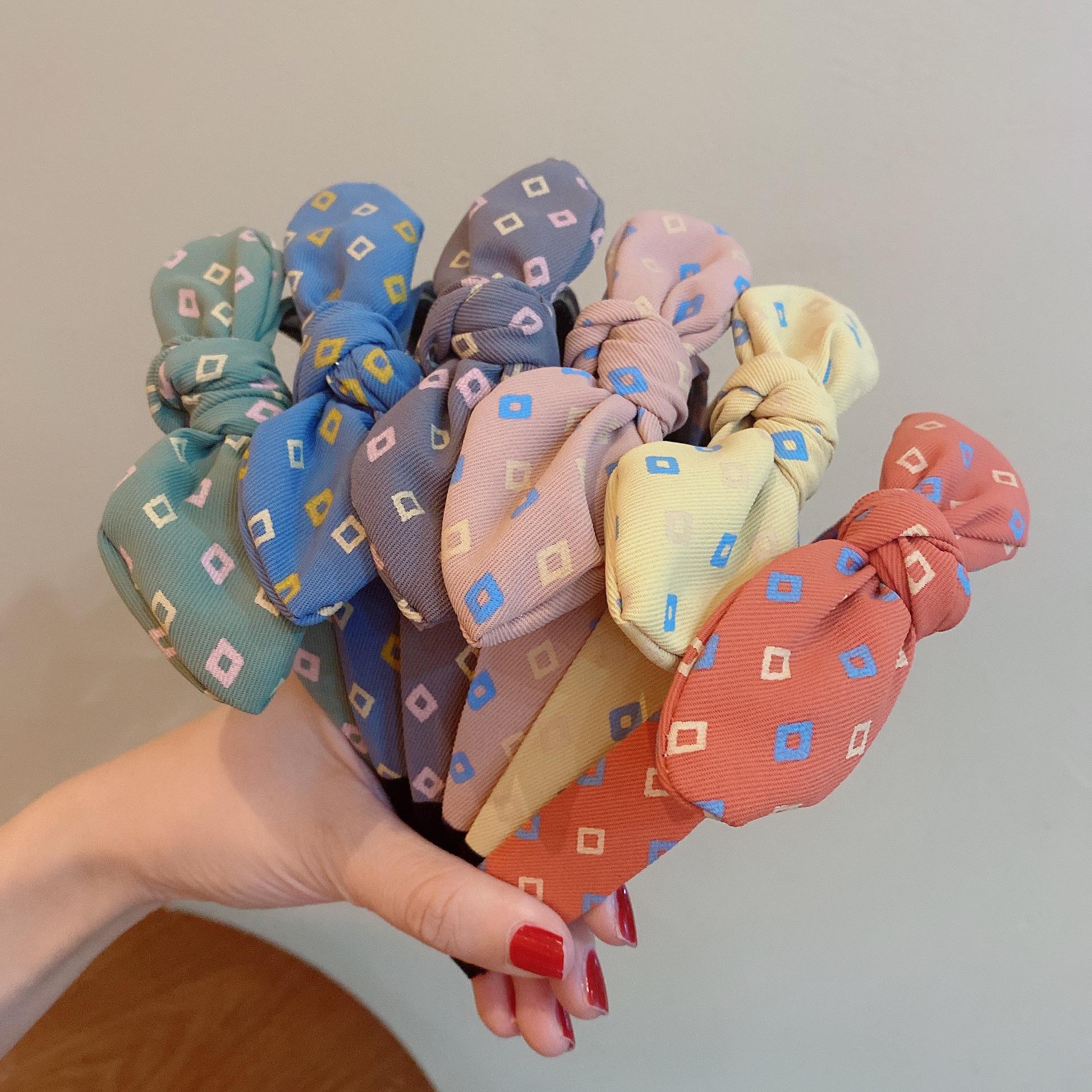 New Desgin High Quality Headband Multiple Choice Polka Dot Squares Letters Figures Alphabet Hairband
