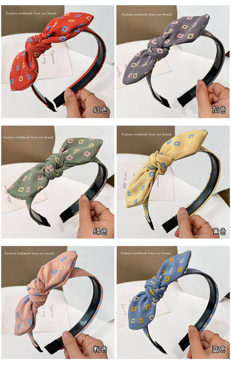 New Desgin High Quality Headband Multiple Choice Polka Dot Squares Letters Figures Alphabet Hairband