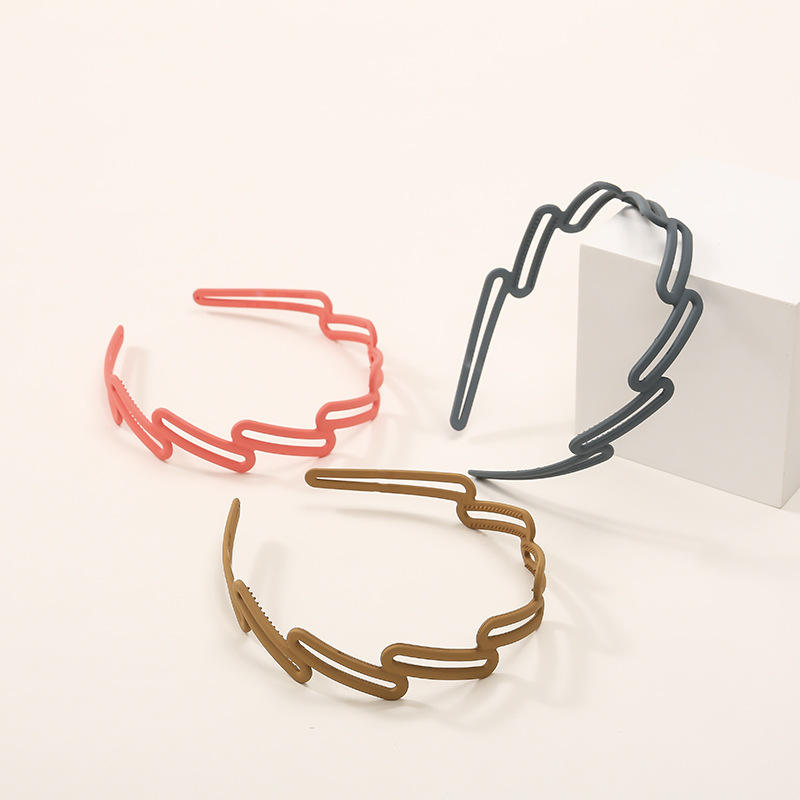 Fancy Hairband Serrated Headband Wave Toothed Frosted Non-slip Color Hair Hoop