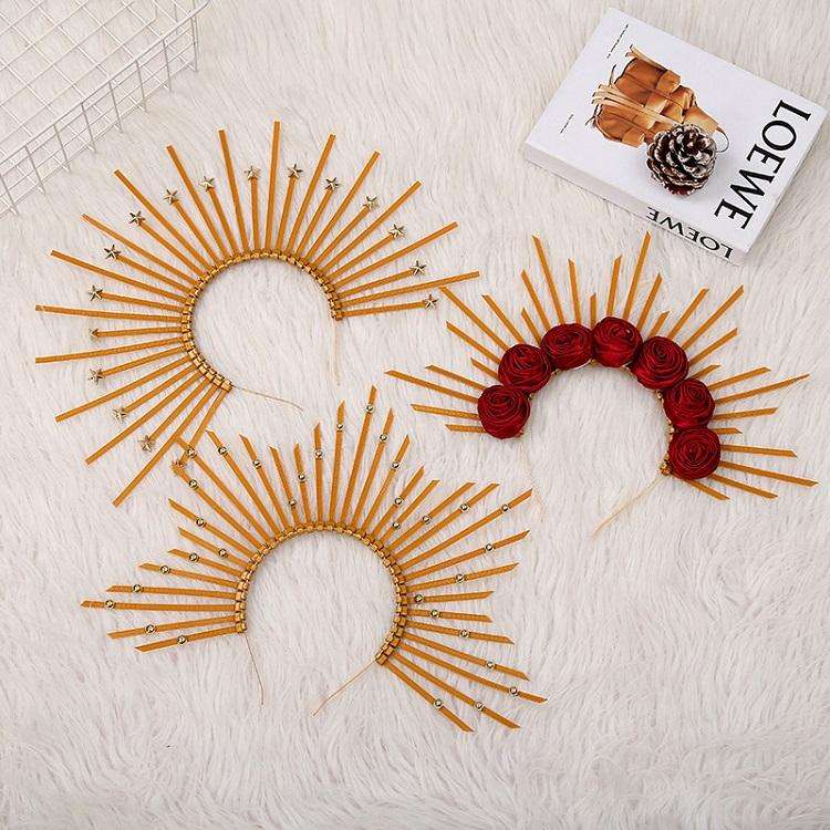 High Quality Virgin Goddess Halo Headband Halloween Exaggeration Crown