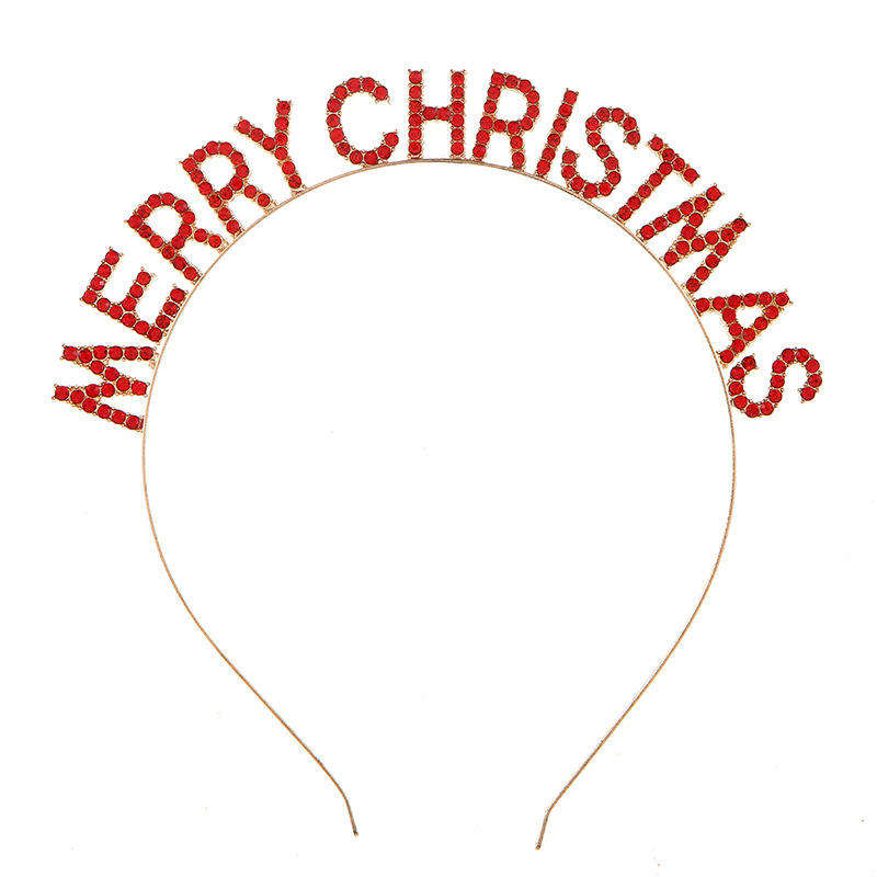 Wholesale Crystal Rhinestone Headbands Christmas Letter Headband