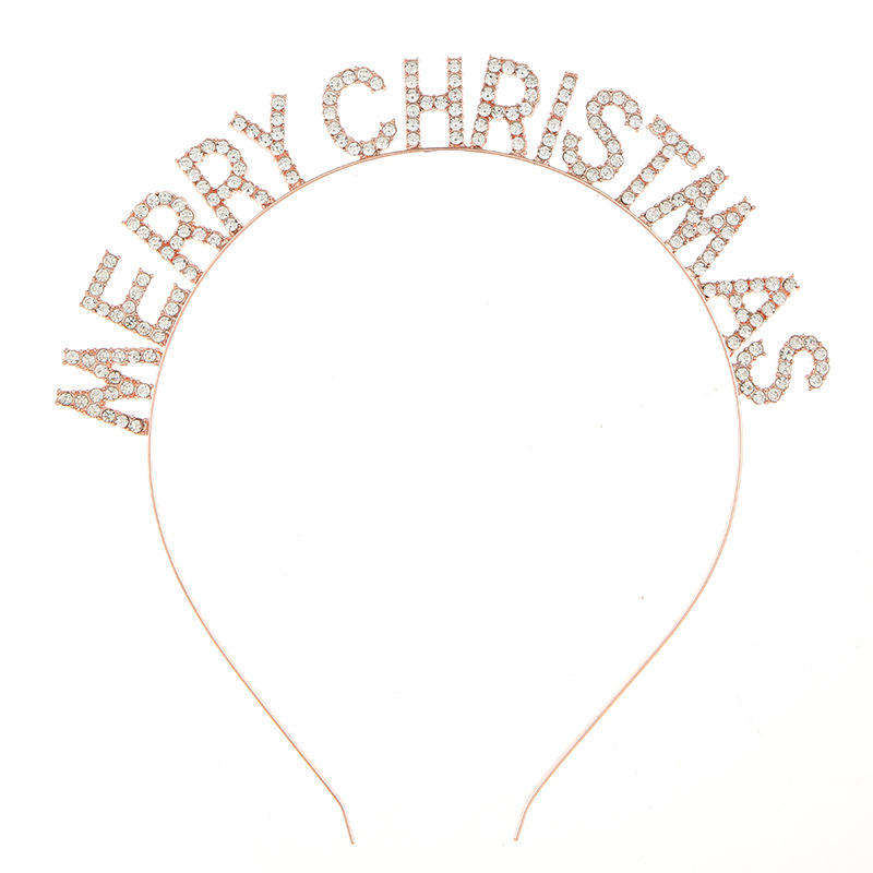 Wholesale Crystal Rhinestone Headbands Christmas Letter Headband