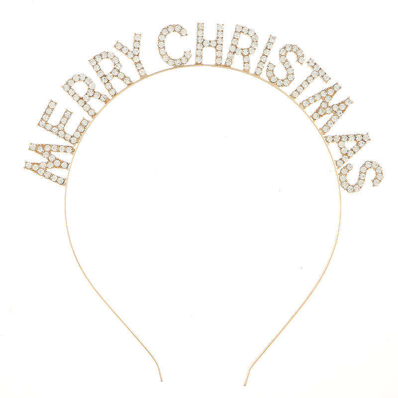 Wholesale Crystal Rhinestone Headbands Christmas Letter Headband
