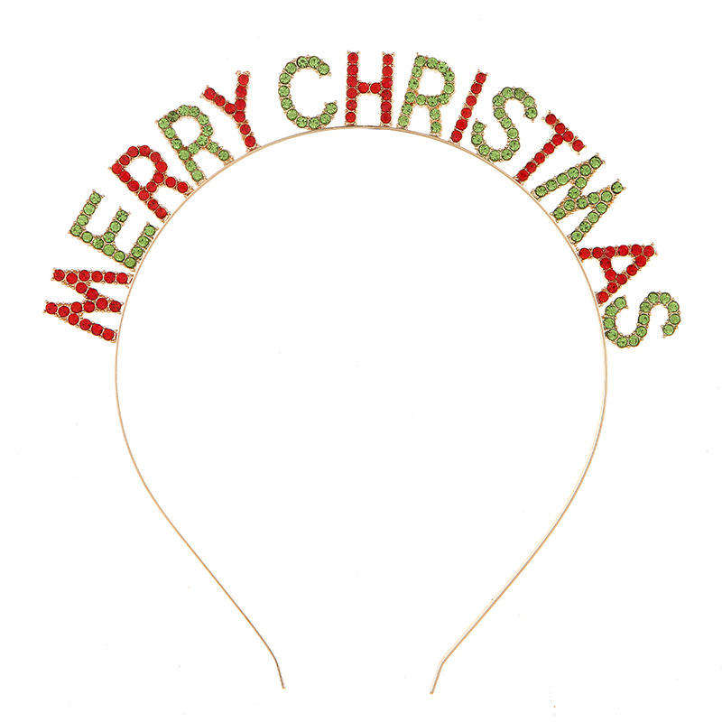 Wholesale Crystal Rhinestone Headbands Christmas Letter Headband