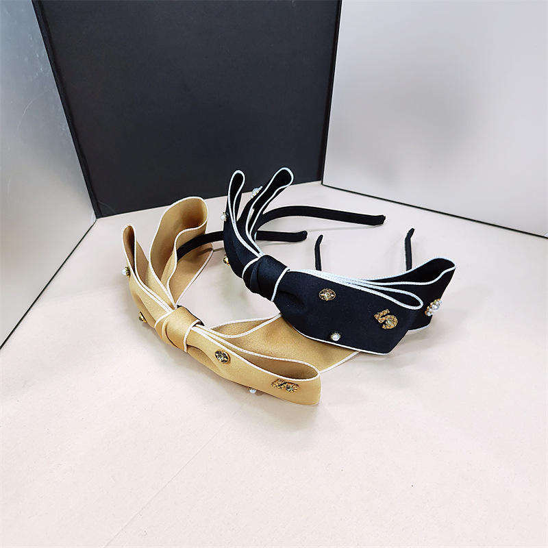 Luxury Catalogue Bow Headband Famous Brand Double C Headband