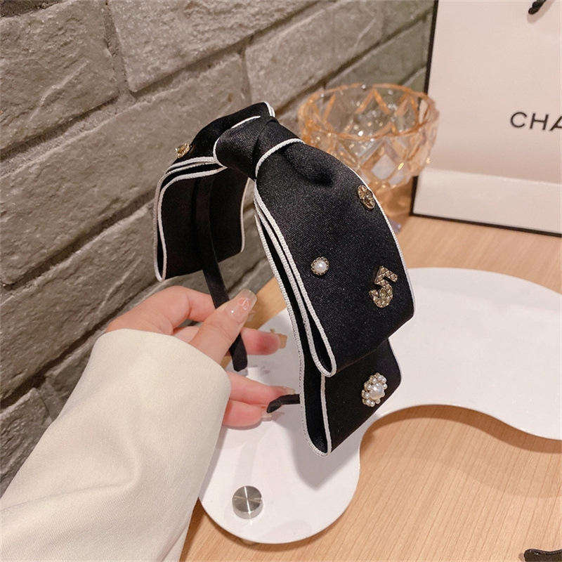 Luxury Catalogue Bow Headband Famous Brand Double C Headband